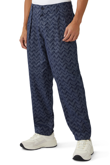 Relaxed Cotton Blend Pants